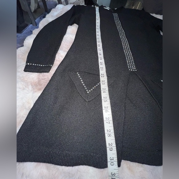 Stunning 1980s Steve Fabrikant Mini Dress/Sweater With Rhinestones Medium - Picture 7 of 14